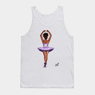 African American ballerina in purple tutu- brown skin ballerina dancing Tank Top